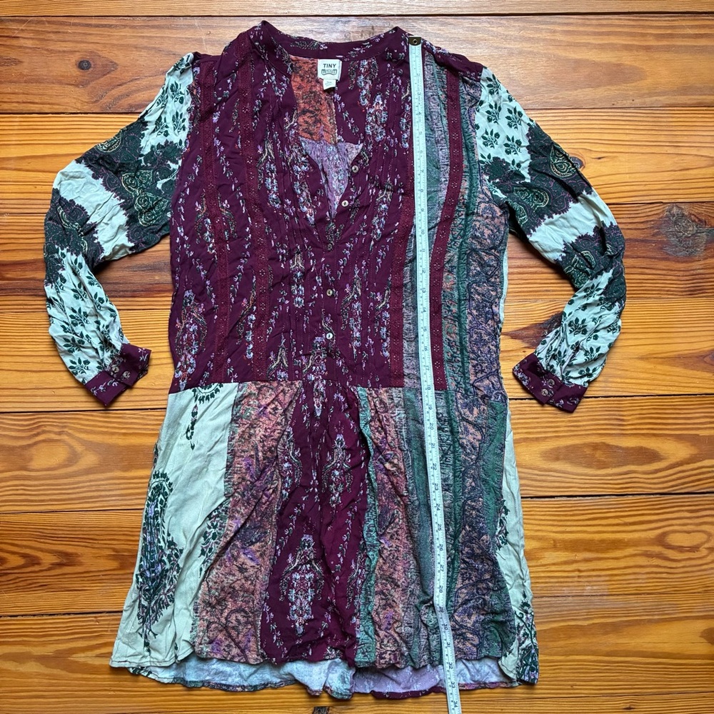 Tiny Petites Multicolor Bohemian Tunic Top, EUC, MP - Picture 7 of 12